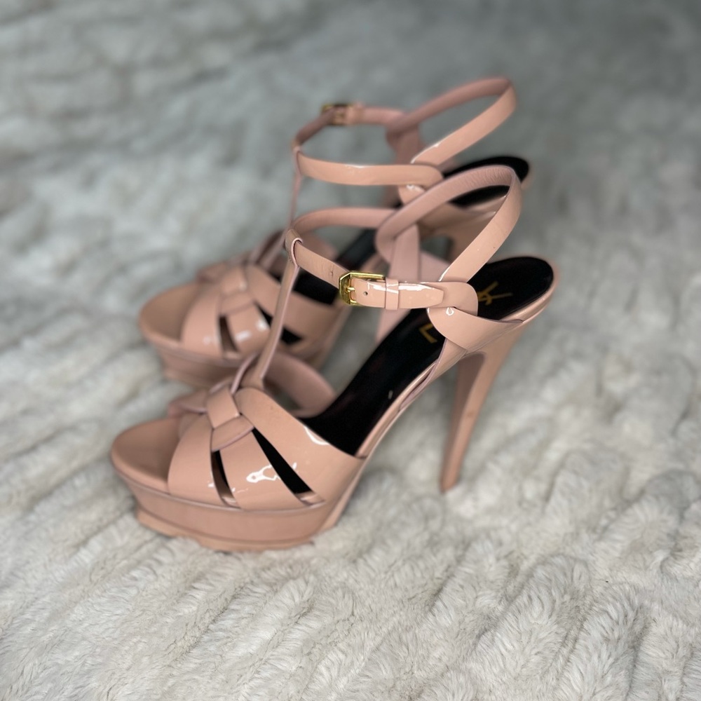 YSL TRIBUTE SANDALS NUDE PINK